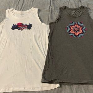 Columbia Tank Tops - Size L (white and grey)